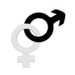 3d male and female symbols