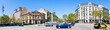 Panorama of Crossing Gran Via and Passeig de Gracia