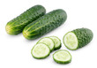 Sliced Cucumber Vegetable Isol...