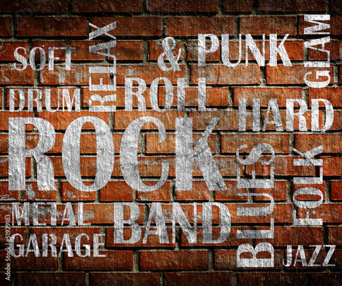 Illustration: Grunge rock music poster Grunge rock music poster