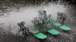 Paddle wheel aerator