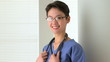 Portrait of Chinese woman doctor