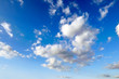 white clouds on blue sky