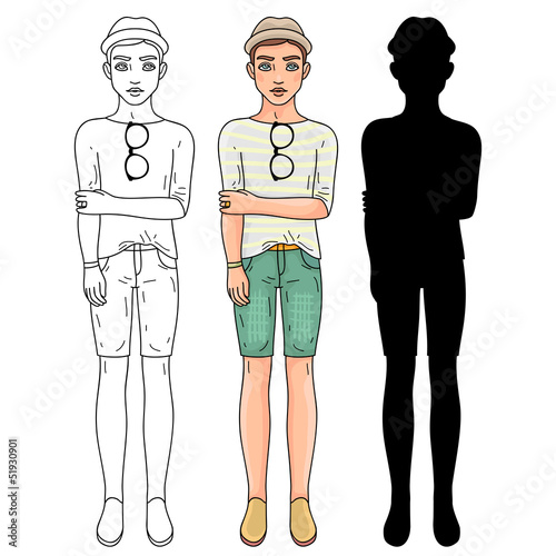 Vector: Fashion hipster man Fashion hipster man