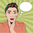 Vector: vintage pop art girl vintage pop art girl