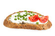 Photo: Sandwich with cream cheese and tomatoes Sandwich with cream cheese and tomatoes