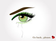Green crying eye