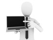 pointing laptop