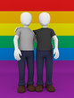 gay couple front view