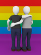 gay couple rear view