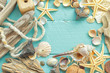 Sea shells greeting card