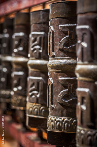 Photo: Buddhist prayer wheels Buddhist prayer wheels