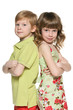 Fashion redhead boy and  girl