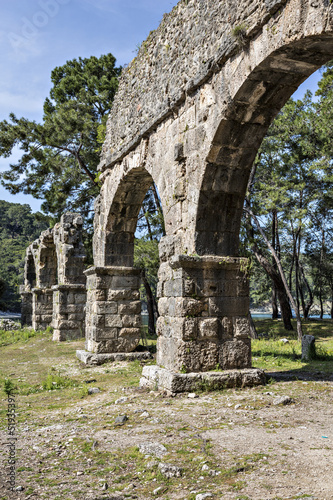 Photo: Water arches of Phaselis in Antalya city of Turkey Water arches of Phaselis in Antalya city of Turkey