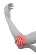 Acute pain in a woman wrist
