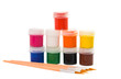 gouache of paint and brush