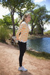 Foto: Female Runner Stretching outdoors Female Runner Stretching outdoors
