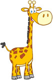 Happy Giraffe Cartoon Mascot Character