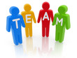 Teamwork Concept with Colorful Figures