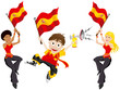 Spain Sport Fan with Flag and Horn