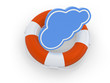 lifebelt with cloud symbol