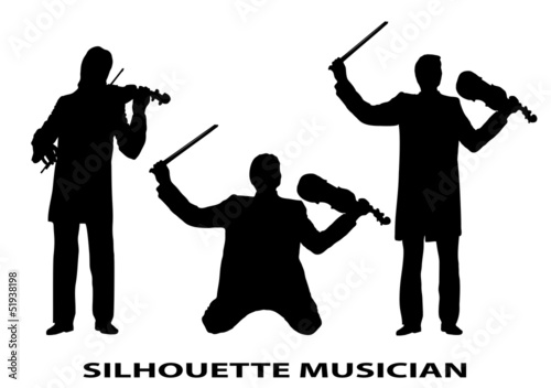 Vector: silhouette violinist silhouette violinist