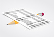 Balance Sheet on a pencil