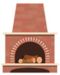 House fireplace vector