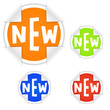 vector "NEW" stickers