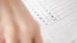 hands filling checklist and answering with no