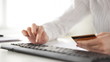 Video: woman with credit card making internet shopping woman with credit card making internet shopping