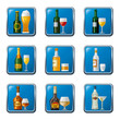 alcohol drinks icon set
