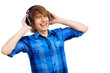 Happy smiling young man dancing