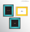 Modern frames on the wall, vector illustration.