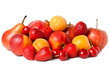 Various fruit isolated on white background