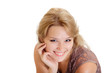 Portrait of a smiling young blonde woman