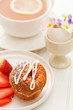cake with tea