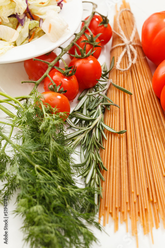 Photo: Pasta with tomatoes and herbs Pasta with tomatoes and herbs