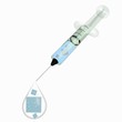 Illustration of a isolated stop symbol inside an injection