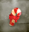 Vector: Christmas candy with bow, old style Christmas candy with bow, old style
