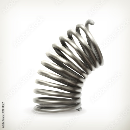 Vector: Elastic metal spring Elastic metal spring
