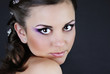 portrait of a beautiful girl with professional makeup