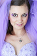 portrait of a beautiful girl with professional makeup