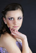 portrait of a beautiful girl with professional makeup