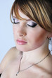 beautiful young woman with professional makeup