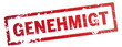Stempel rot genehmigt