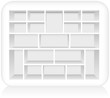 White Type Case - Shadowbox ( Weißer Setzkasten )