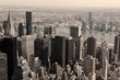 Skyline of Manhattan - sepia image