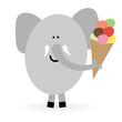 Vector: Elefant mit Eis Elefant mit Eis