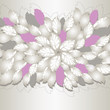 Gorgeous silver and pink flowers and leaves book cover